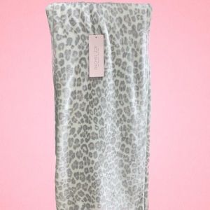 Rachel Zoe Leopard Plush Soft Fleece Throw Blanket